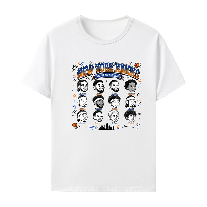 Men'S Fashion New York - New York Knicks Lineup T-Shirt für
