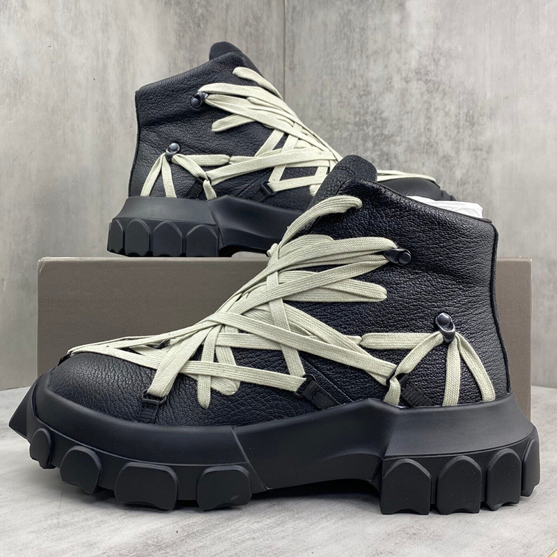 Men'S Fashion News - Herrenmode Punk Gothic Naturlederstiefel Schwarze Designerschuhe