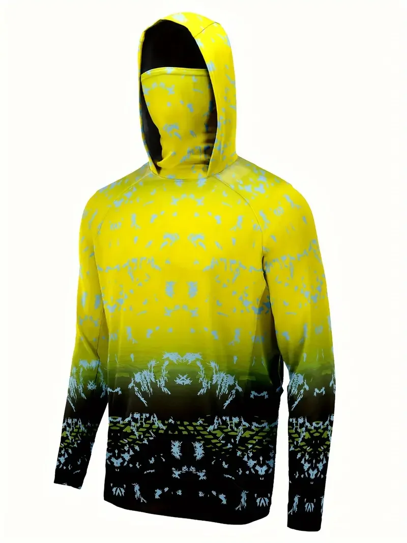 Mens Fashion Summer - Anglerhemd mit Kapuze für Herren, Angelkleidung