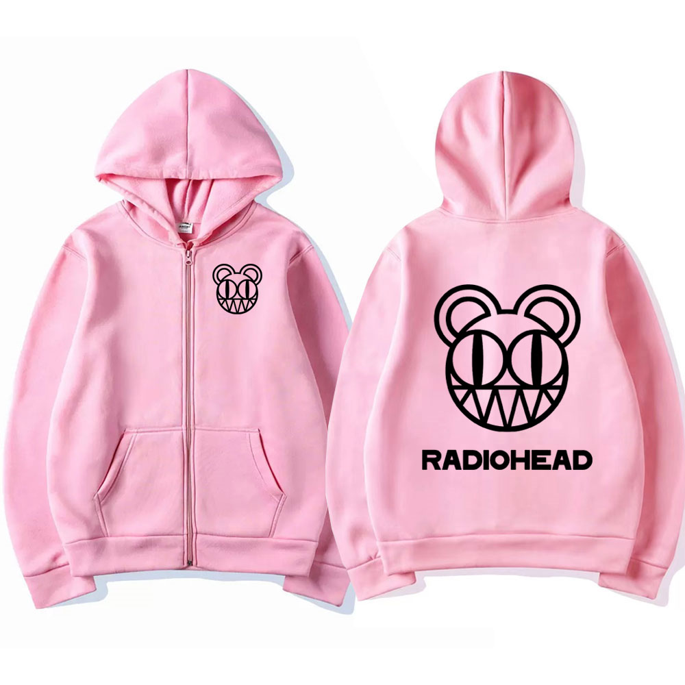 Rock Band Radiohead Logo Reißv – Mens Fashion Zip Up Hoodies Bewertung und Preis