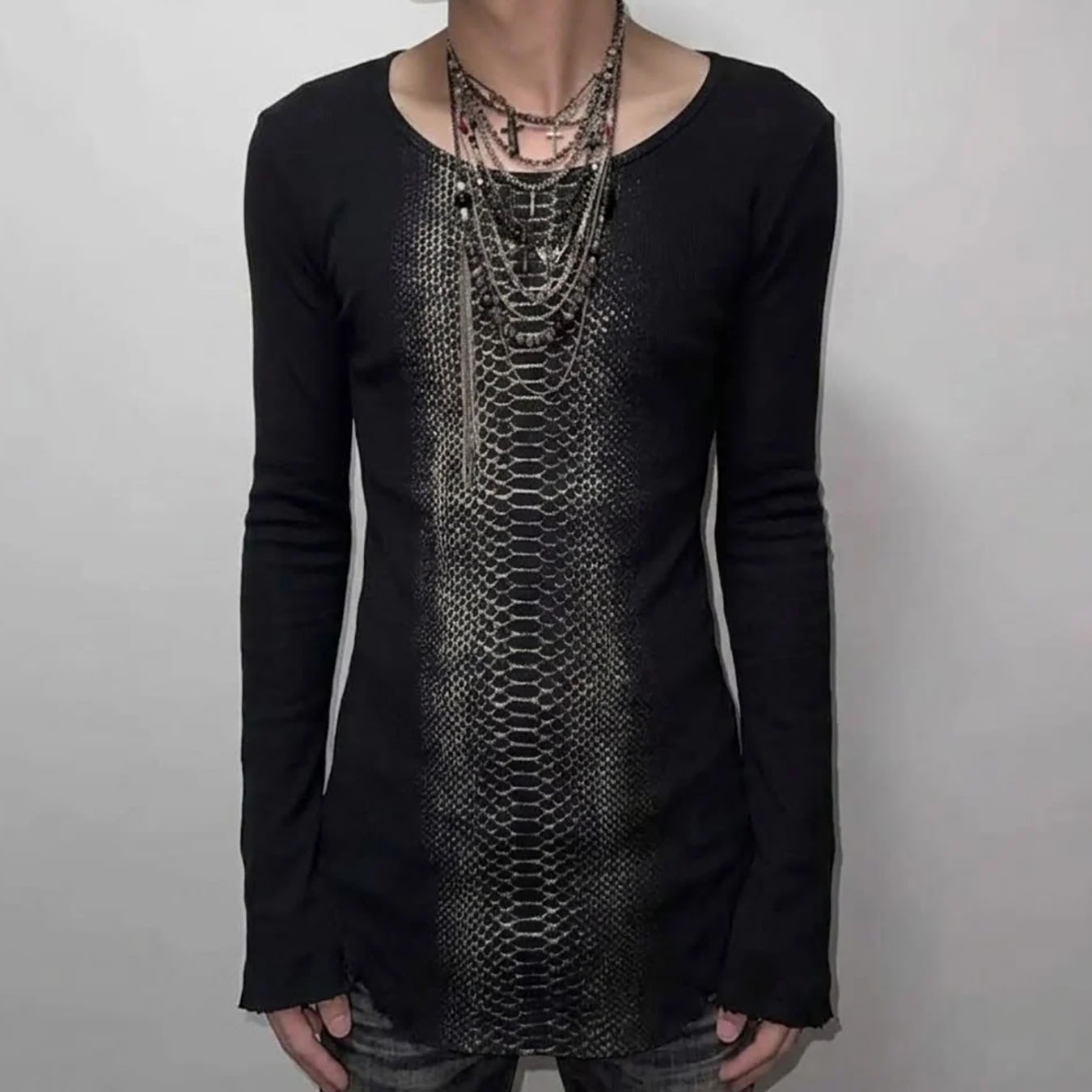 Herbst Retro Subkultur Python- – Mens Fashion Summer Bewertung und Preis